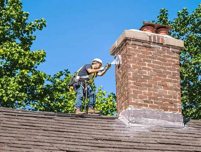West Warwick Chimney Sweep performing an inspection with advanced tools in West Warwick, RI