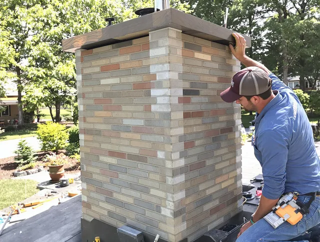 West Warwick Chimney Sweep completing a modern chimney remodel in West Warwick, RI