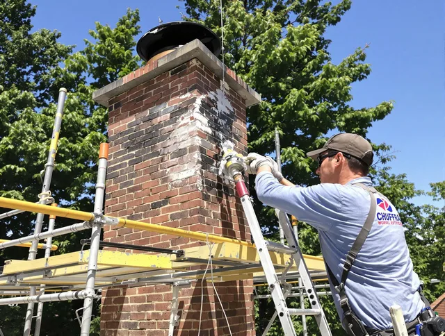 Structural chimney repair by West Warwick Chimney Sweep in West Warwick, RI