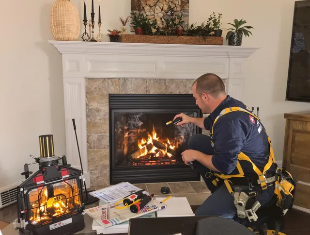 Safety-focused fireplace inspection by West Warwick Chimney Sweep in West Warwick, RI