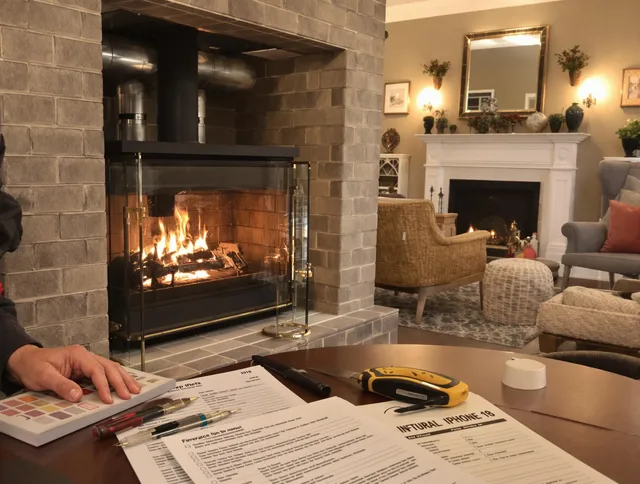West Warwick Chimney Sweep verifying fireplace safety measures in West Warwick, RI